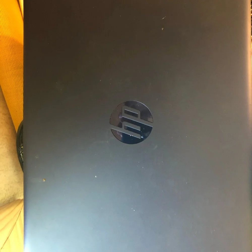 HP Black Slim Laptop with Thin Bezels and Matte Finish